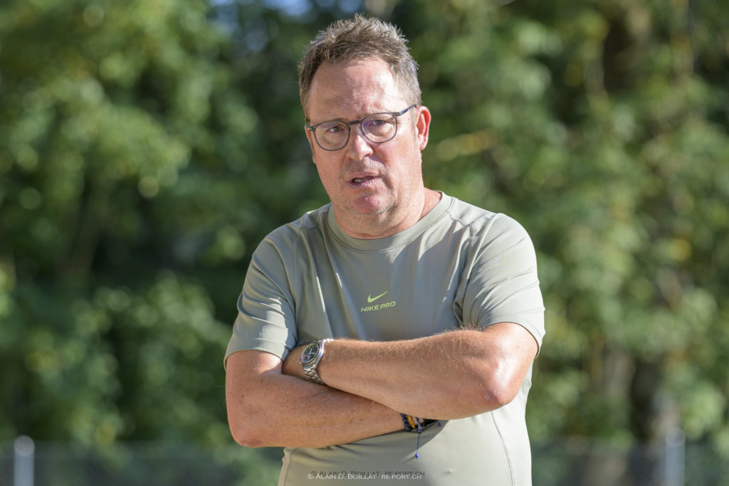 Pas dupe, David Quain sait très bien ce qu'il reste à faire. (Photo Alain Boillat) FC Tavannes/Tramelan-FC Porrentruy 2:1