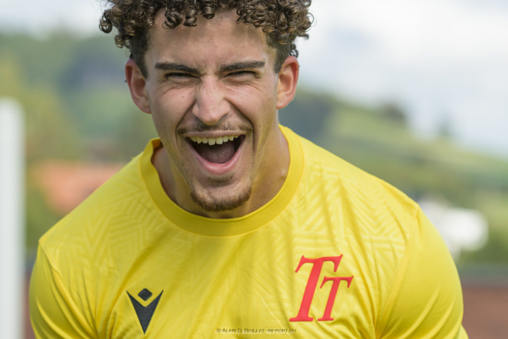 Tout sourire, Noé Rodrigues savoure son doublé. (Photo Alain Boillat) FC Bolligen vs. FC Tavannes Tramelan 2:3